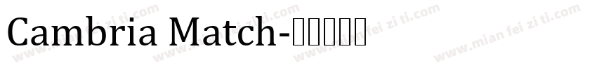 Cambria Match字体转换